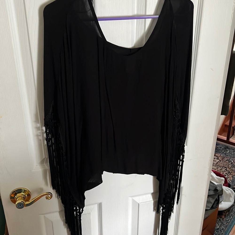 American rag poncho-like top